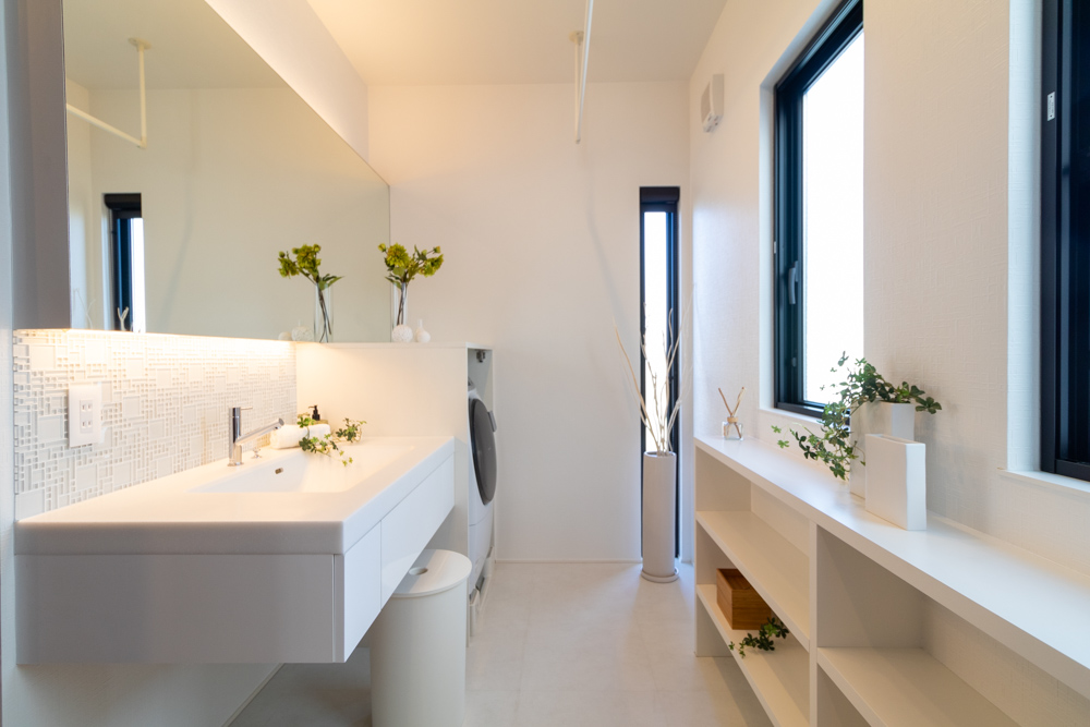 3階建て二世帯住宅|洗面所