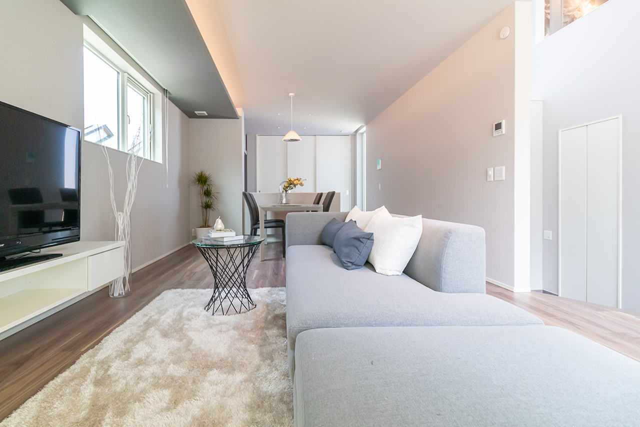 高断熱デザイン住宅のリビング