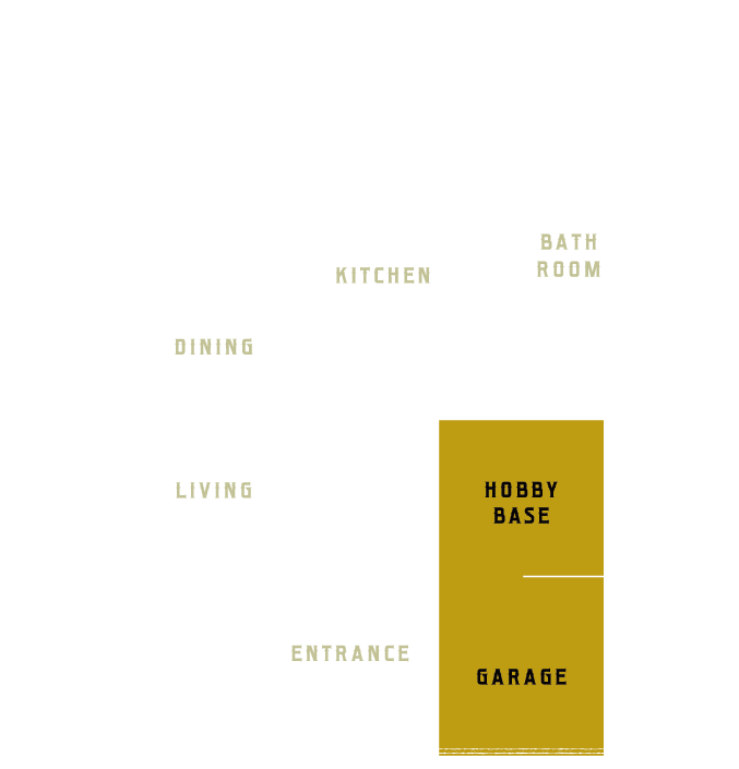 画像：おすすめのプラン例 1F ここが家族の遊びの基地！